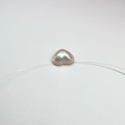 Tasaki K18WG Heart Mabe Pearl Necklace with 40 cm chain and white gold setting