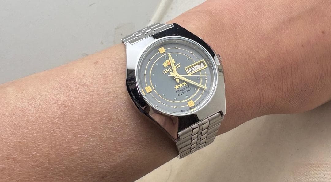 ORIENT 996/クリスタル スリースター カレンダー Automatic Men's Watch — Japanese