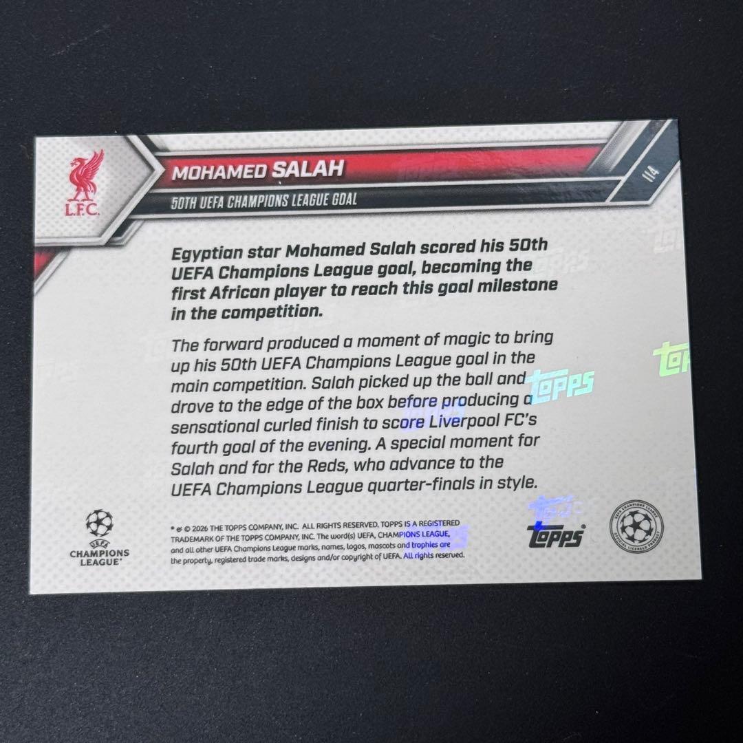 Topps Now Mohamed Salah 38/50 — 38/50 — Japanese