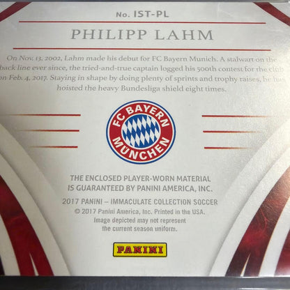 PSA 10 Panini Philipp Lahm Immaculate — 13/49 — Japanese