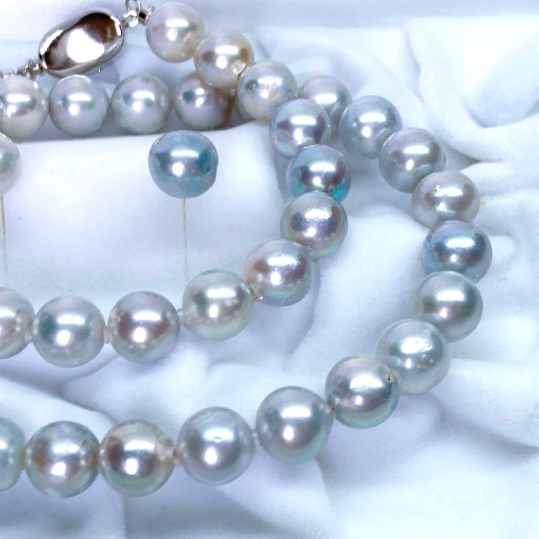 Ockyo Pearl Necklace and Earrings set featuring 8.5-9mm pearls and a 42cm necklace