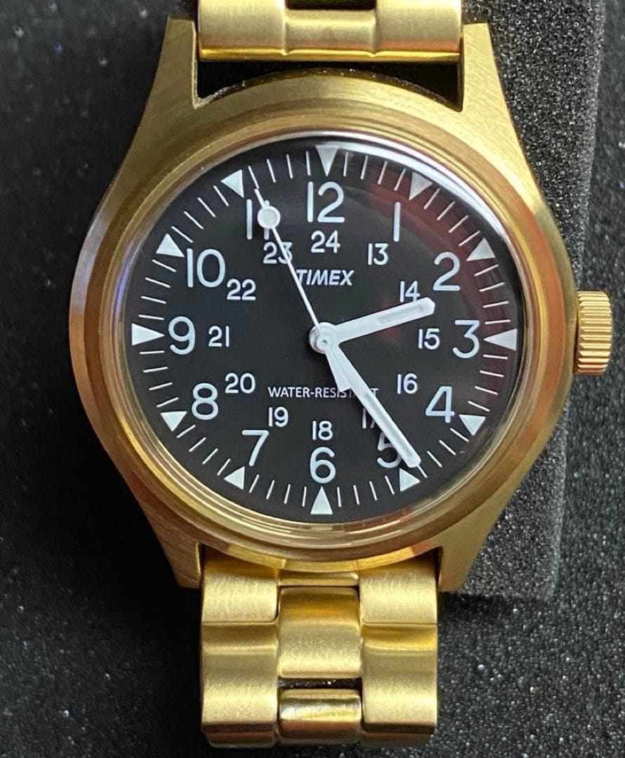 TIMEX CAMPER Yellow Gold 36mm Quartz Men's Watch — Japanese