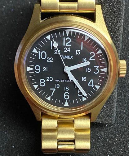 TIMEX CAMPER Yellow Gold 36mm Quartz Men's Watch — Japanese