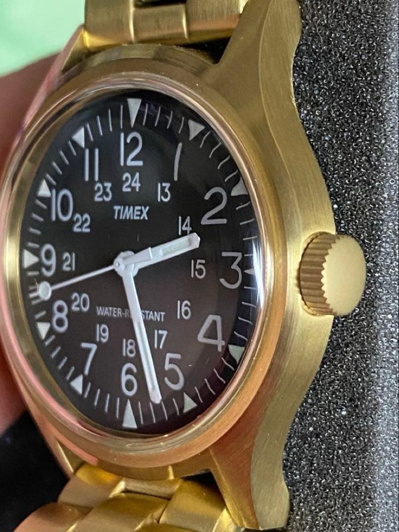 TIMEX CAMPER Yellow Gold 36mm Quartz Men's Watch — Japanese