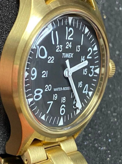 TIMEX CAMPER Yellow Gold 36mm Quartz Men's Watch — Japanese