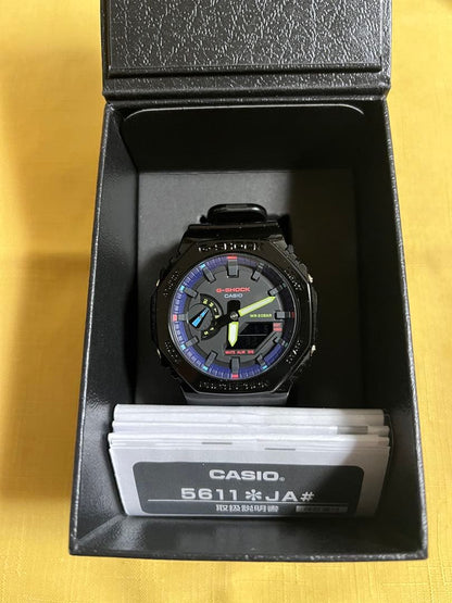 CASIO GA-2100RGB-1AJF Solar Men's Watch — Japanese