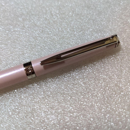WATERMAN Pink Ballpoint Pen with glossy finish displayed alongside its dedicated box