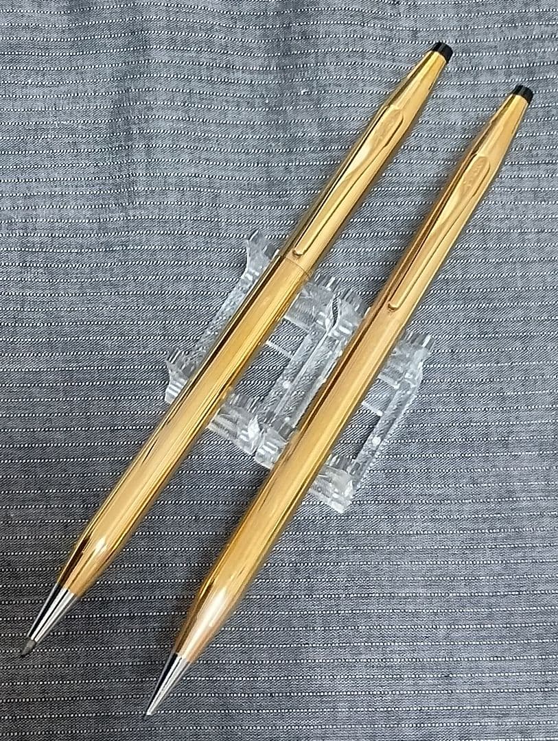 Vintage Cross Classic Century 14K gold plated twist ballpoint pen and mechanical pencil set