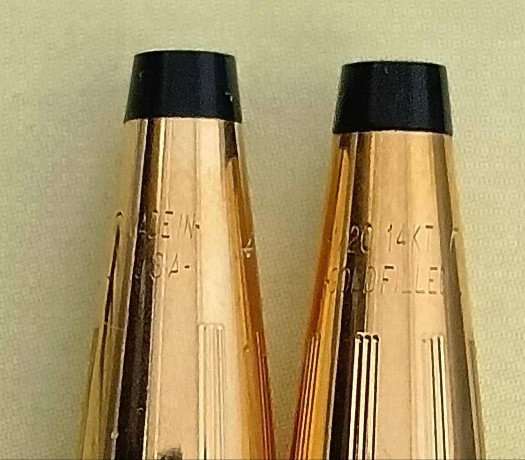 Vintage Cross Classic Century 14K gold plated twist ballpoint pen and mechanical pencil set