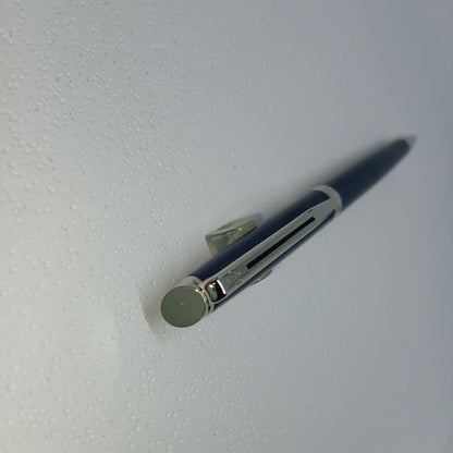 WATERMAN Metropolitan ES Blue CTBP ballpoint pen with sleek blue barrel and silver accents