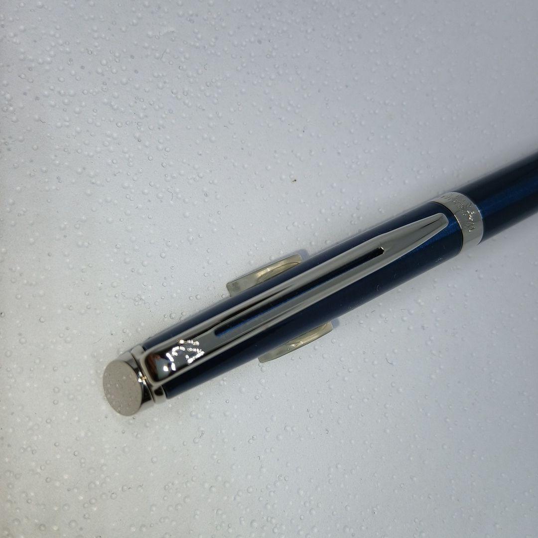 WATERMAN Metropolitan ES Blue CTBP ballpoint pen with sleek blue barrel and silver accents