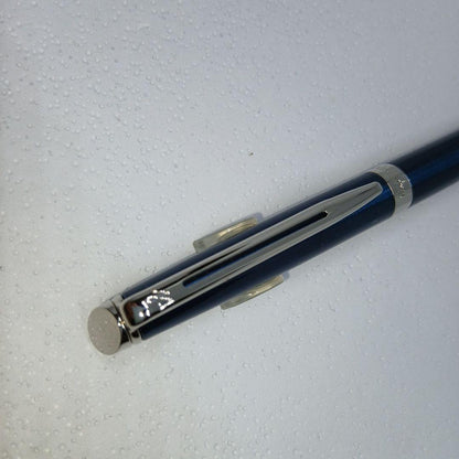 WATERMAN Metropolitan ES Blue CTBP ballpoint pen with sleek blue barrel and silver accents