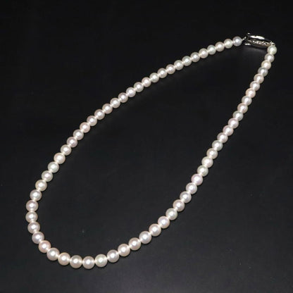 Tasaki Pearl Akoya genuine pearl necklace with 6.0-6.5mm pearls, 42cm length
