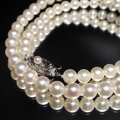 Tasaki Pearl Akoya genuine pearl necklace with 6.0-6.5mm pearls, 42cm length