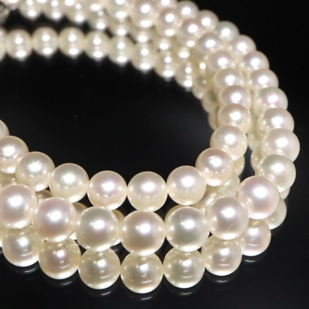 Tasaki Pearl Akoya genuine pearl necklace with 6.0-6.5mm pearls, 42cm length
