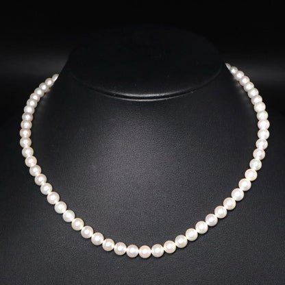Tasaki Pearl Akoya genuine pearl necklace with 6.0-6.5mm pearls, 42cm length
