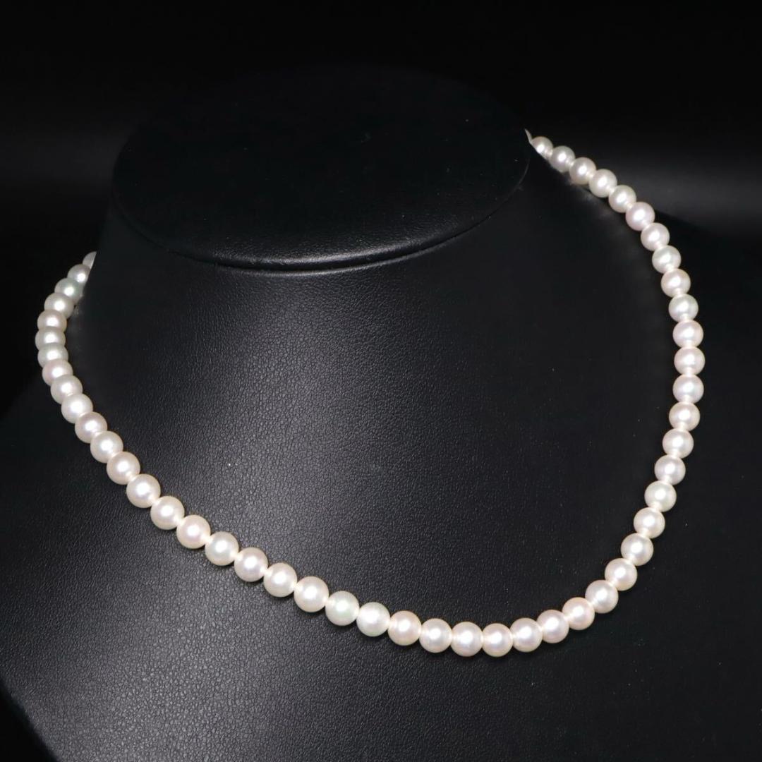 Tasaki Pearl Akoya genuine pearl necklace with 6.0-6.5mm pearls, 42cm length