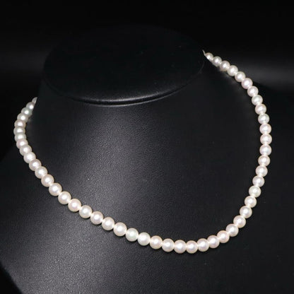 Tasaki Pearl Akoya genuine pearl necklace with 6.0-6.5mm pearls, 42cm length