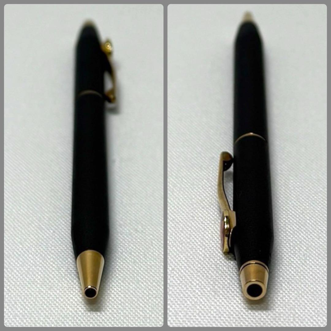 CROSS CLASSIC BLACK ballpoint pen with flower pattern and original box, blue ink, 13.4 cm length