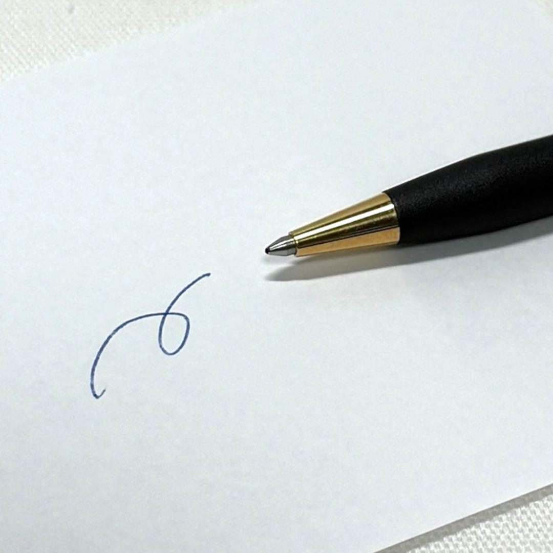 CROSS CLASSIC BLACK ballpoint pen with flower pattern and original box, blue ink, 13.4 cm length