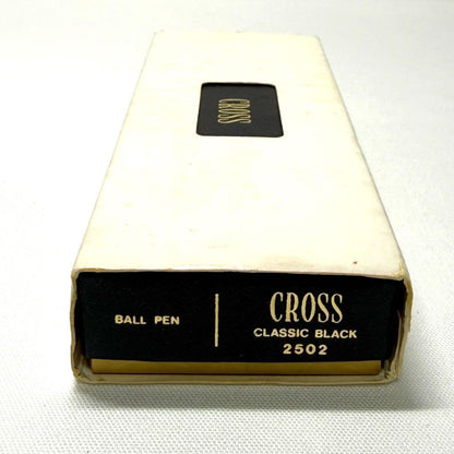 CROSS CLASSIC BLACK ballpoint pen with flower pattern and original box, blue ink, 13.4 cm length