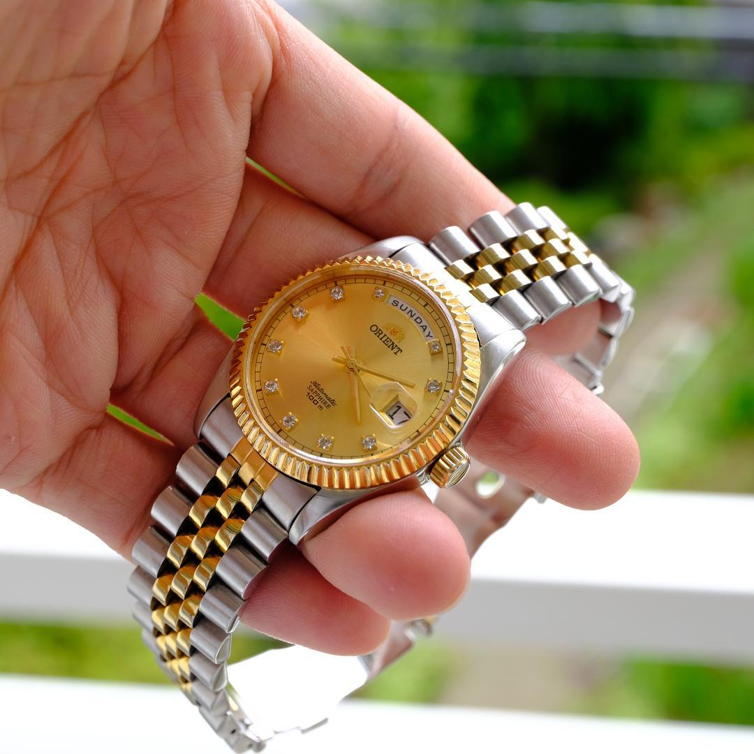 ORIENT President Day Date Gold Automatic Men's Watch — Japanese
