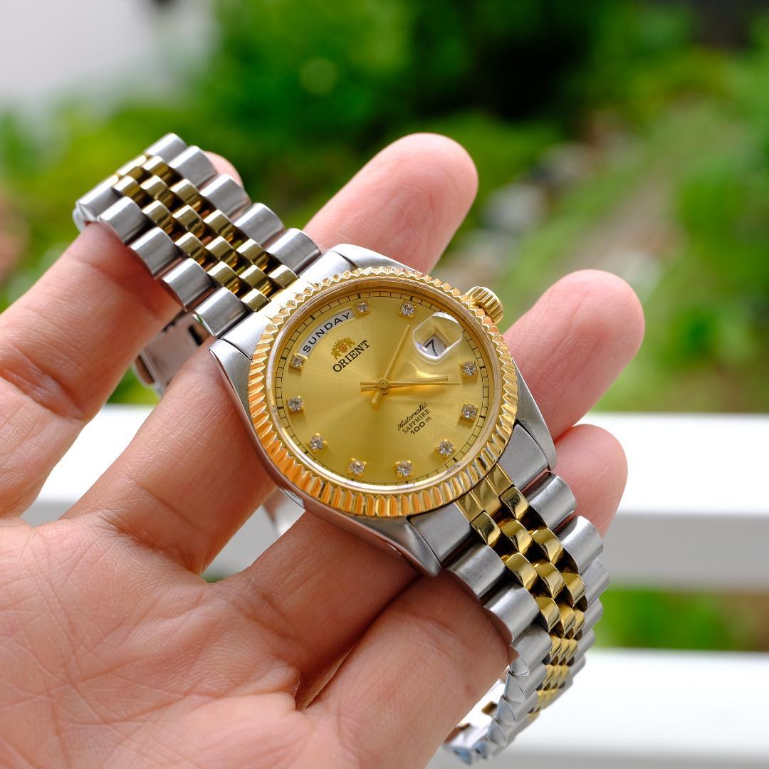 ORIENT President Day Date Gold Automatic Men's Watch — Japanese