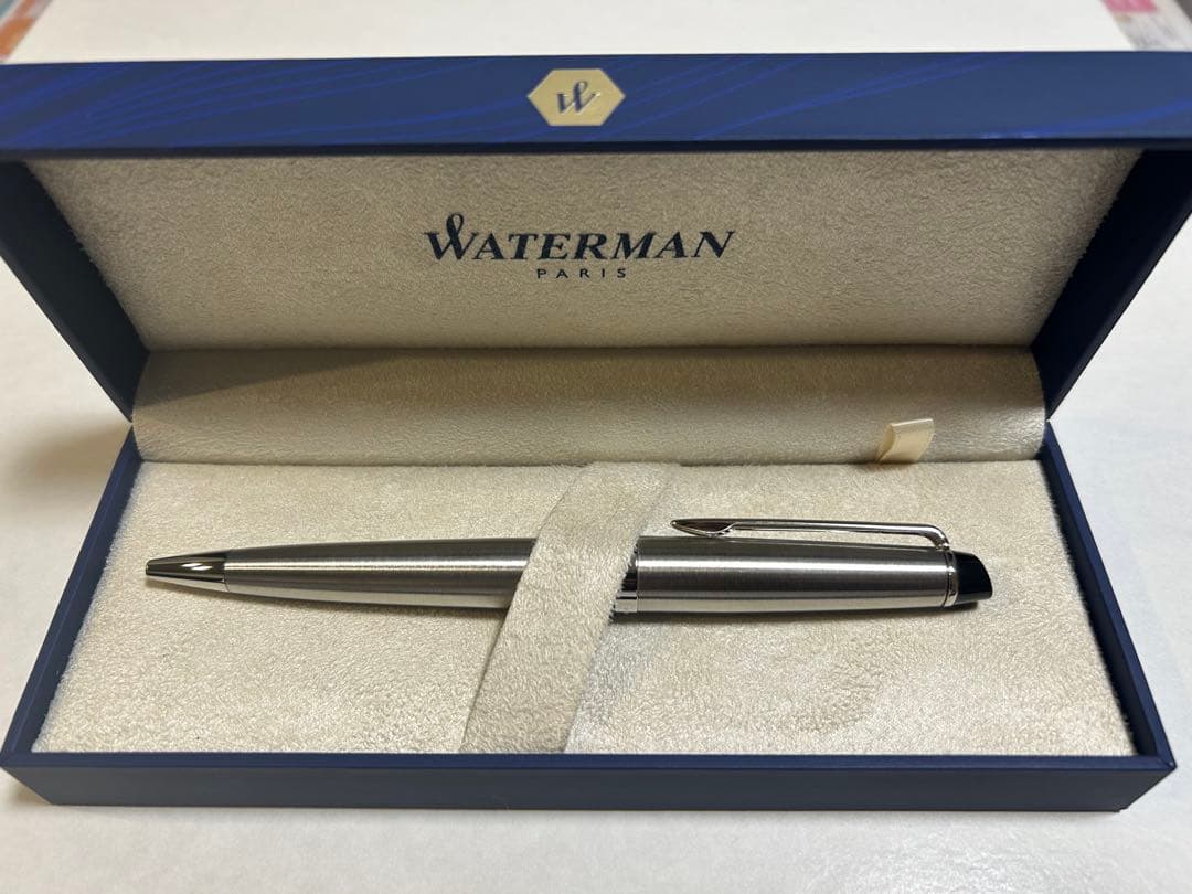 Waterman Espert Essential Metallic CT ballpoint pen with black ink, metallic finish, unused condition