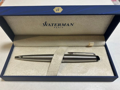 Waterman Espert Essential Metallic CT ballpoint pen with black ink, metallic finish, unused condition