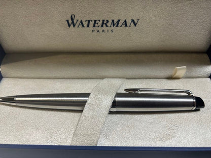 Waterman Espert Essential Metallic CT ballpoint pen with black ink, metallic finish, unused condition