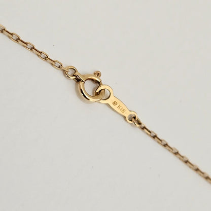 Mikimoto pearl necklace with 4.6mm pearls on 38cm 18K yellow gold chain weighing 2.8 grams
