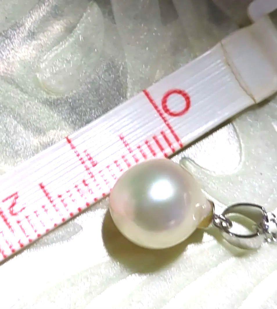 Black Akoya pearl pendant top with necklace set featuring ribbon motif and green-tinged and purple-tinged pearls