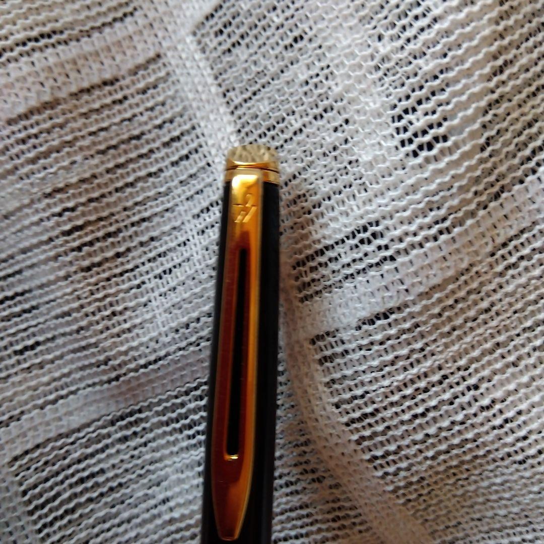 Close-up of Waterman Ballpoint Pen in Black Gold with sleek design and smooth finish