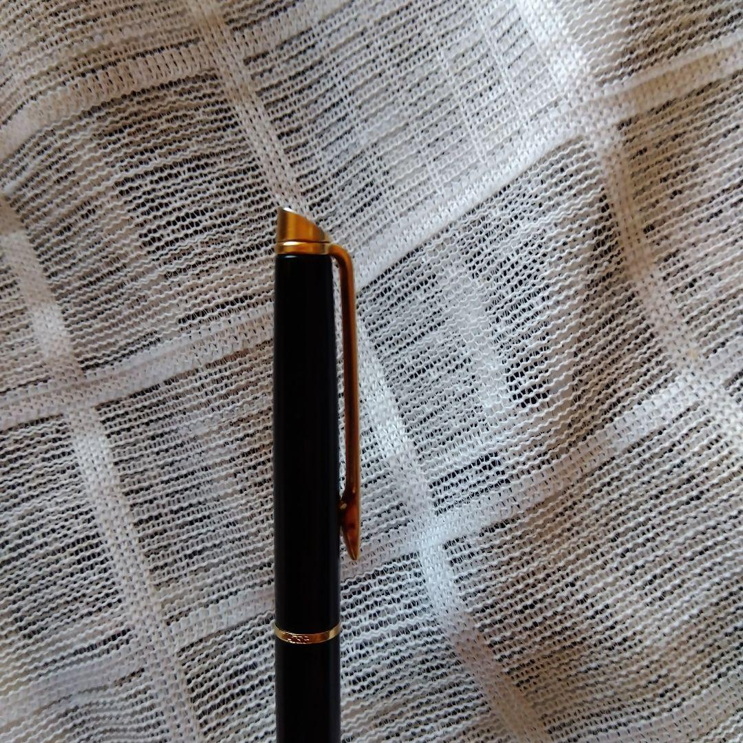 Close-up of Waterman Ballpoint Pen in Black Gold with sleek design and smooth finish