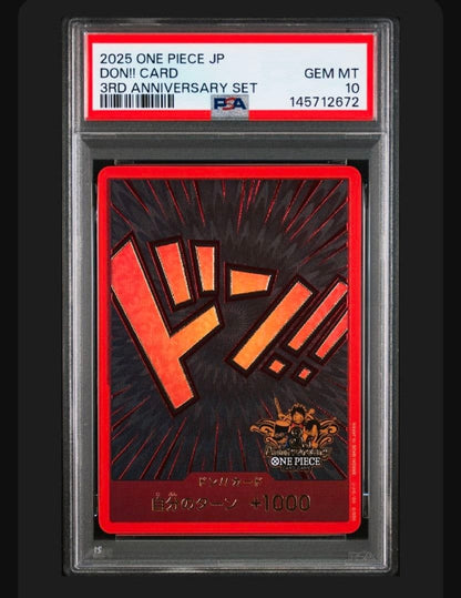 PSA 10 One Piece Time Sale PSA10 Don Card 3rd Anniversary② — Japanese
