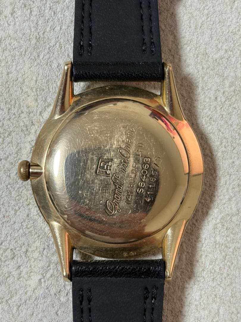 ORIENT Calender 14KGF Manual Men's Watch — Japanese