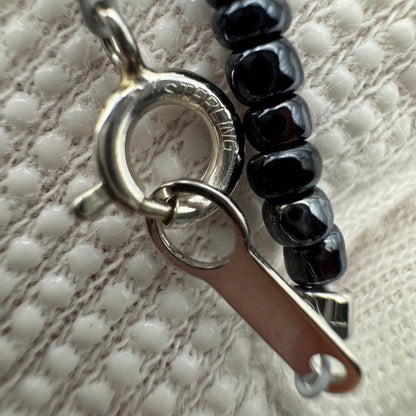 Large shell cameo pendant necklace with black spinel beads and 8mm Akoya pearls on silver 925 clasp chain