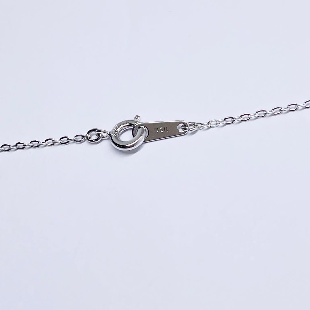 MIKIMOTO pearl necklace with 6.4mm pearls on silver chain, 40cm length