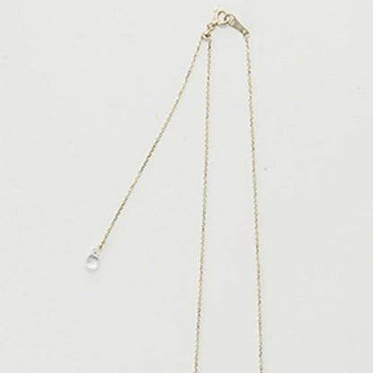 agete K10 pearl necklace featuring 3 round and elongated baroque pearls with adjustable sliding chain