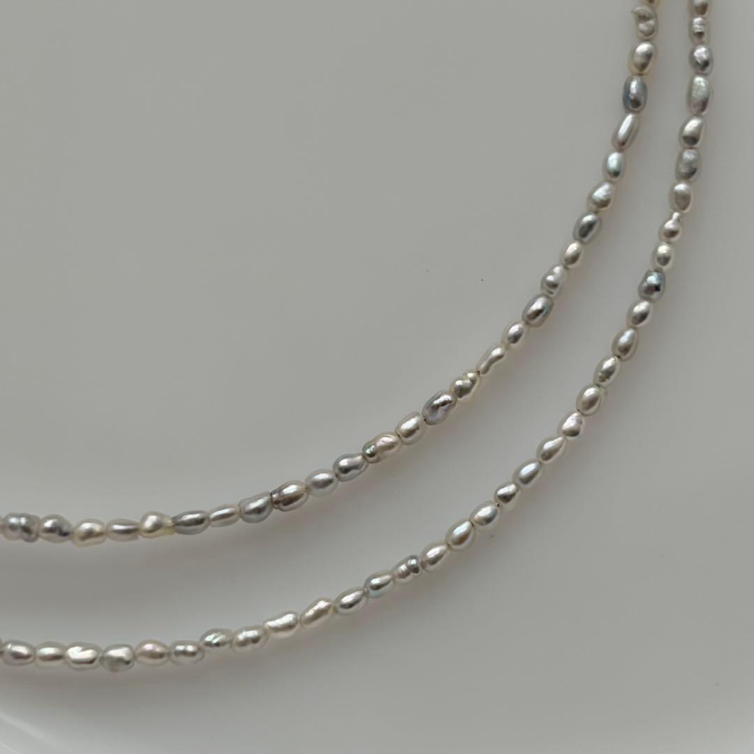 Black Butterfly Pearl Keshi and Baroque Pearl Agoya Sand Keshi Necklace with adjustable length