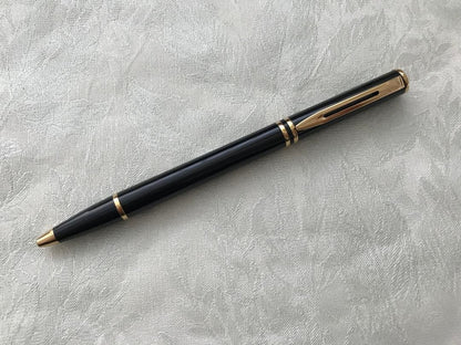 Waterman Loreal Ballpoint Pen with sleek blue barrel and silver accents measuring 14cm