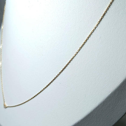 agete diamond necklace 0.03CT in K10 yellow gold with adjustable chain and small diamond pendant