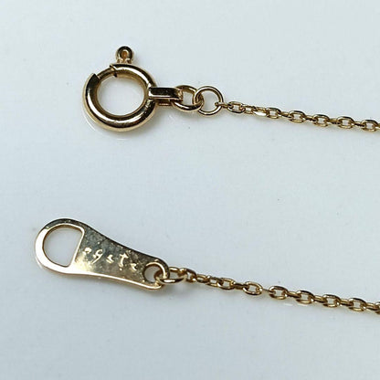 agete diamond necklace 0.03CT in K10 yellow gold with adjustable chain and small diamond pendant