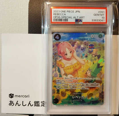 PSA 10 One Piece Rebecca SR — OP05-091 — Japanese