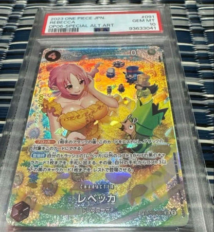 PSA 10 One Piece Rebecca SR — OP05-091 — Japanese