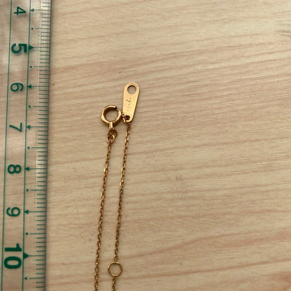 Agete diamond necklace in 10K yellow gold with a 0.05ct single diamond pendant