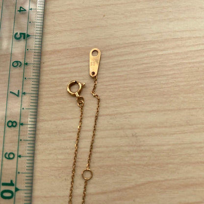 Agete diamond necklace in 10K yellow gold with a 0.05ct single diamond pendant