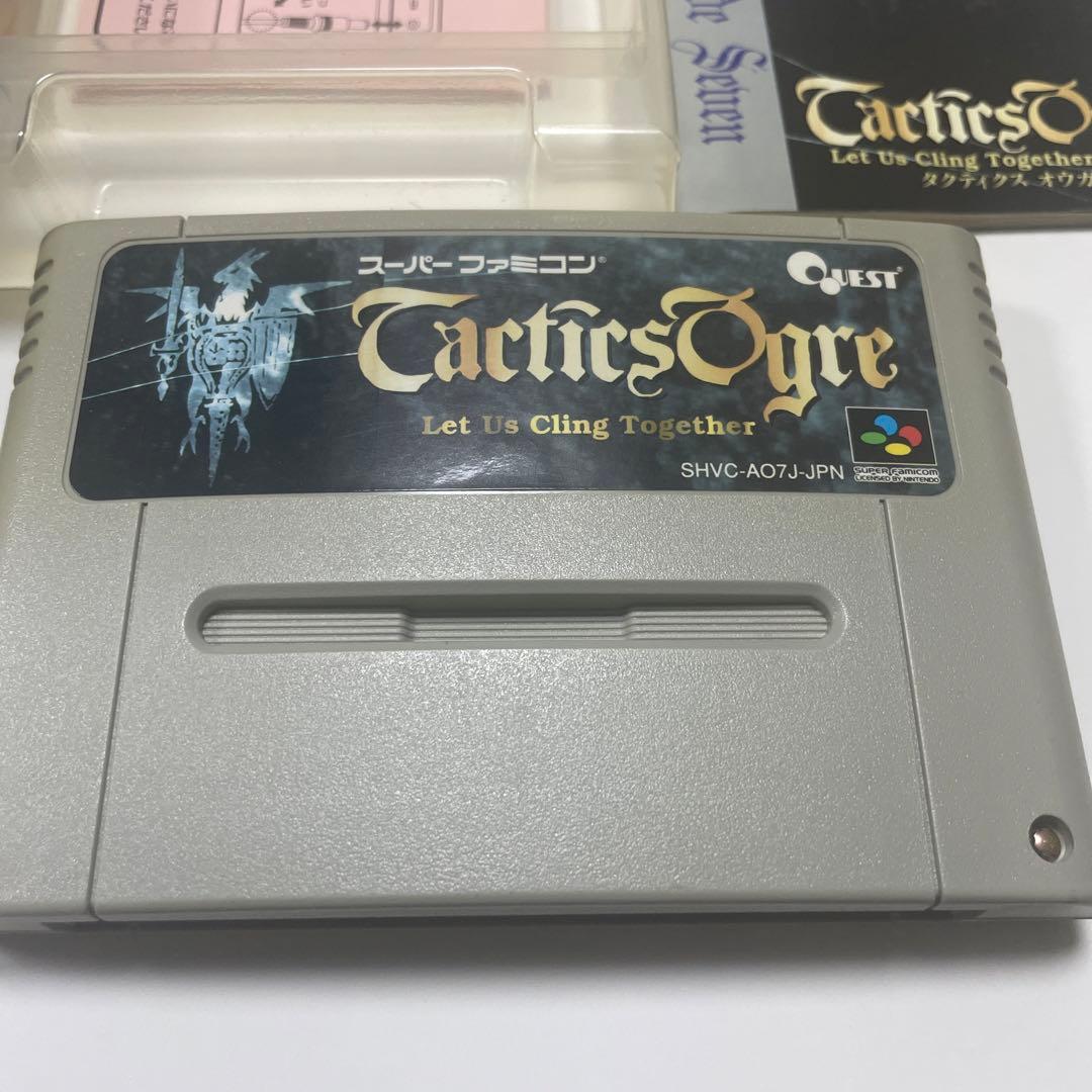 Tactics Ogre Super Famicom game cartridge well-maintained used condition with label visible