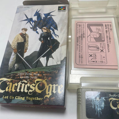 Tactics Ogre Super Famicom game cartridge well-maintained used condition with label visible