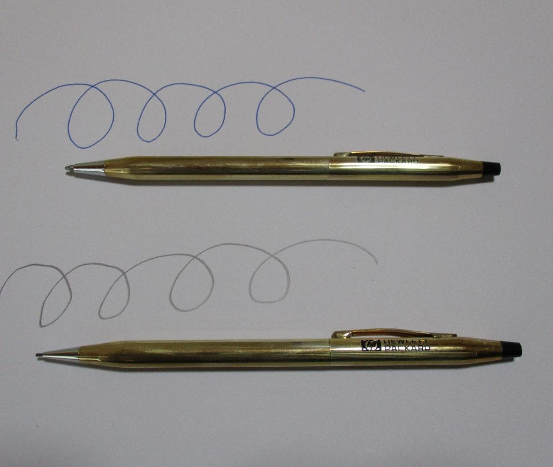 Cross Classic Century gold-plated ballpoint pen and mechanical pencil set shown in catalog photo